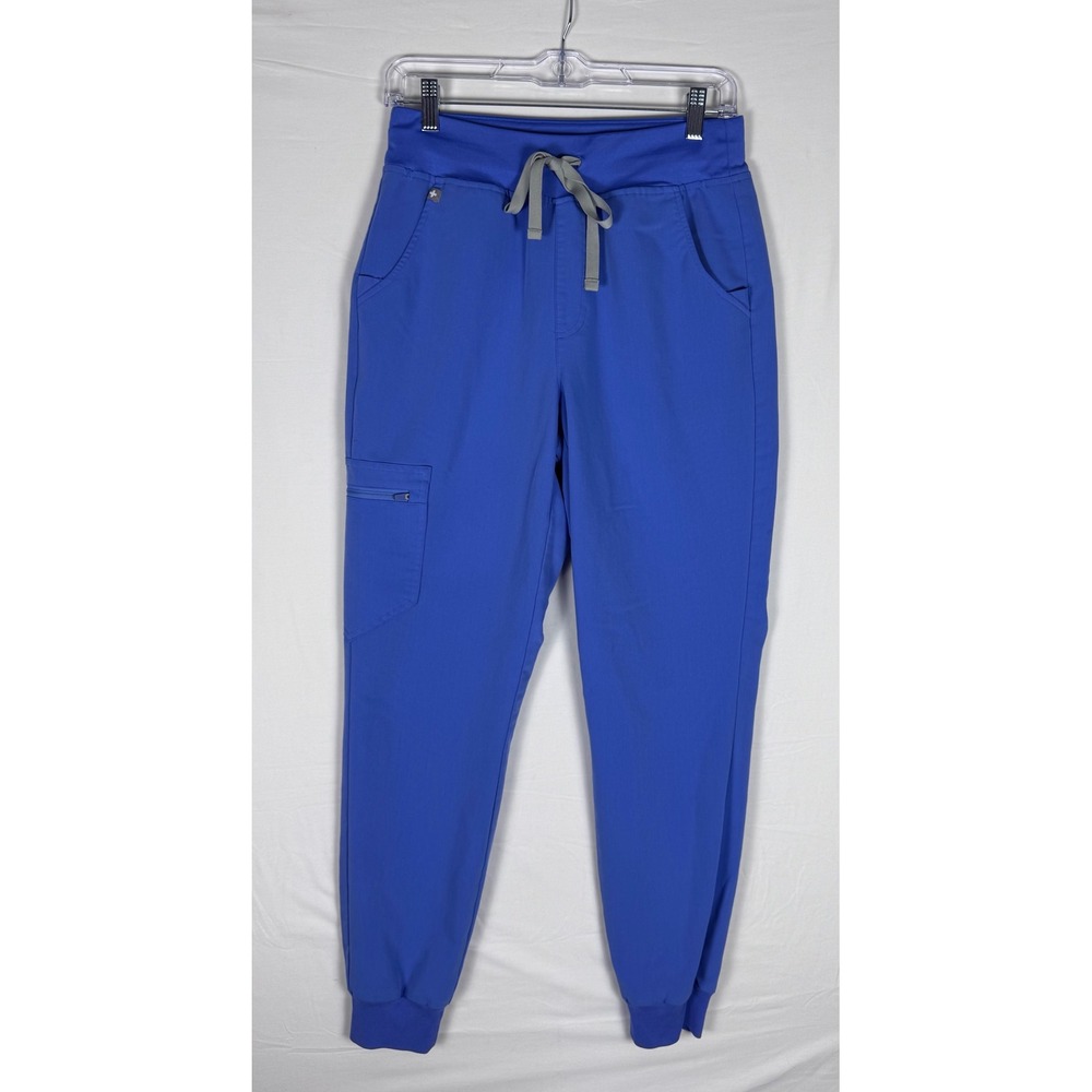 FIGS Technical Collection Blue Jogger Scrub Pants Cargo Stretch Small